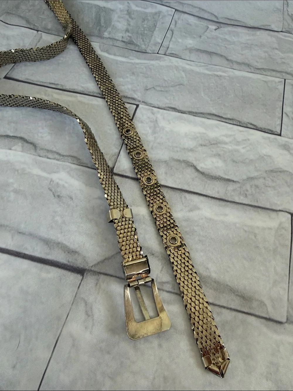 Dainty snake mesh belt size large